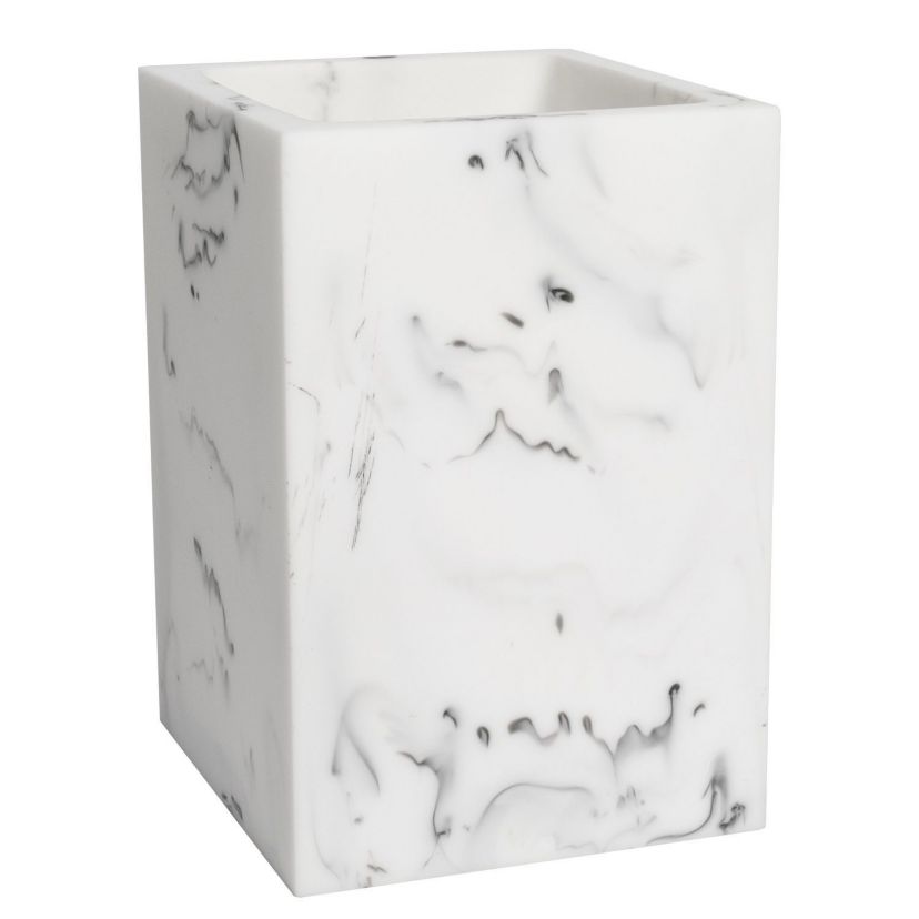 Plaza Bath Accessory Collection Poly Resin Bathroom Tumbler