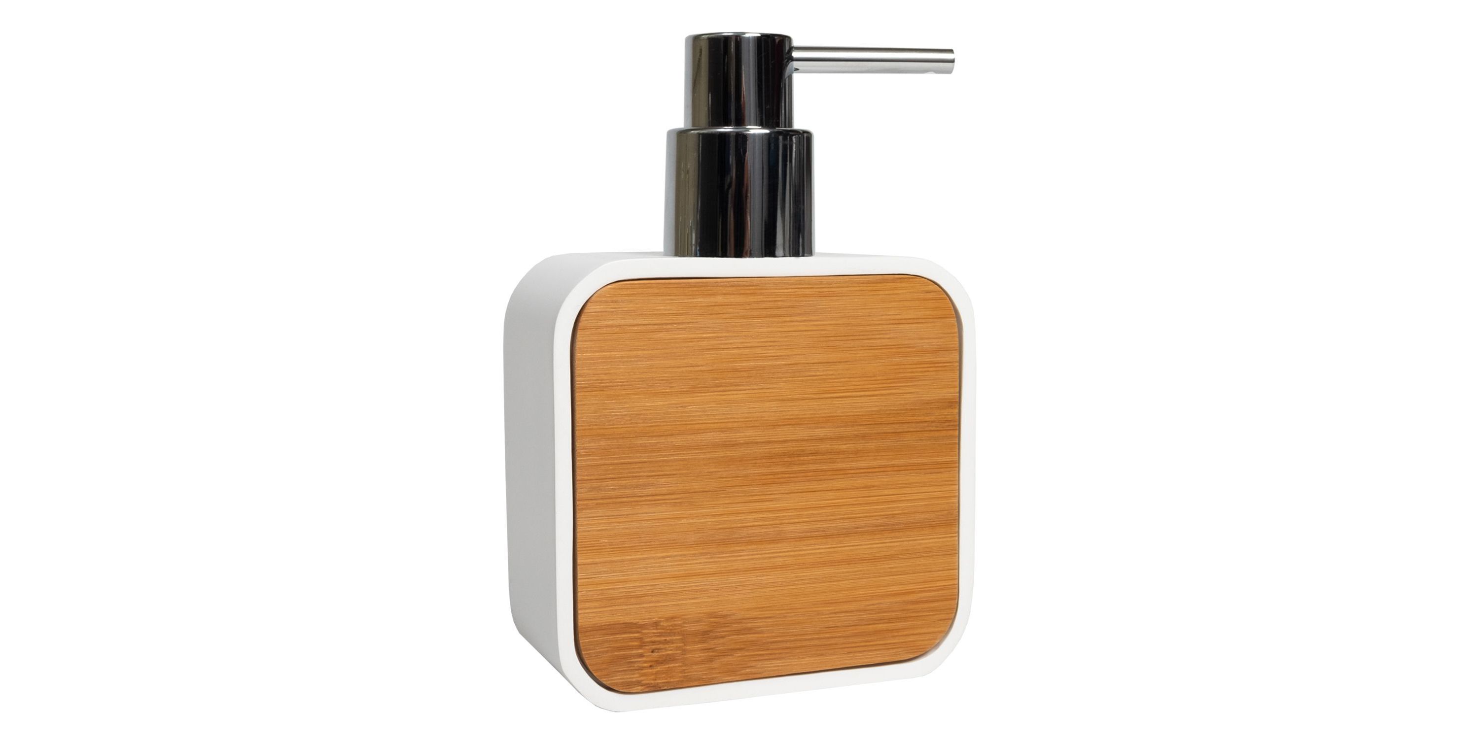 Ritz Bath Accessory Collection Poly Resin, Bamboo Bathroom Lotion/Soap Dispenser