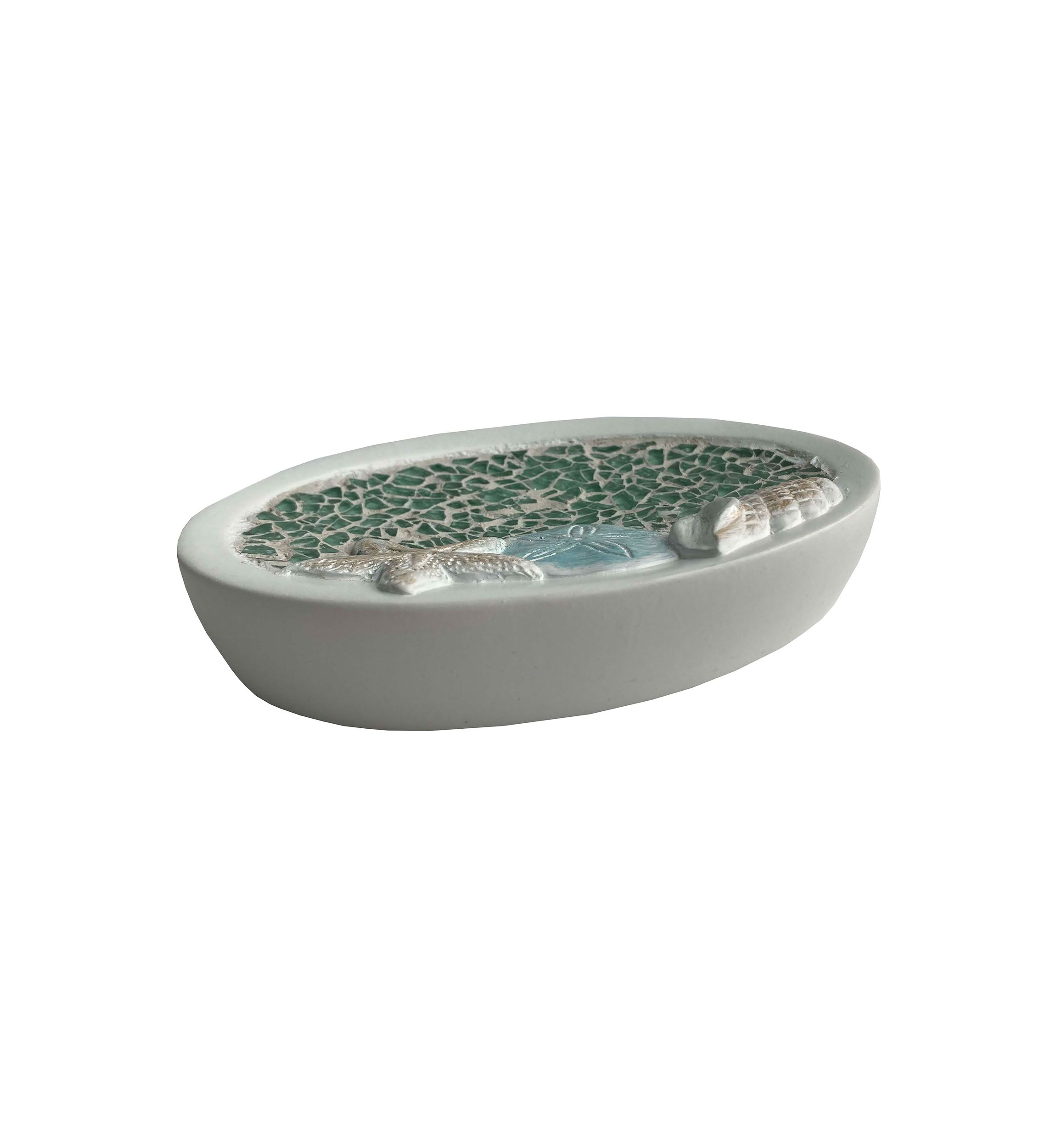 Seascape Bath Accessory Collection 4 Piece Bathroom Set