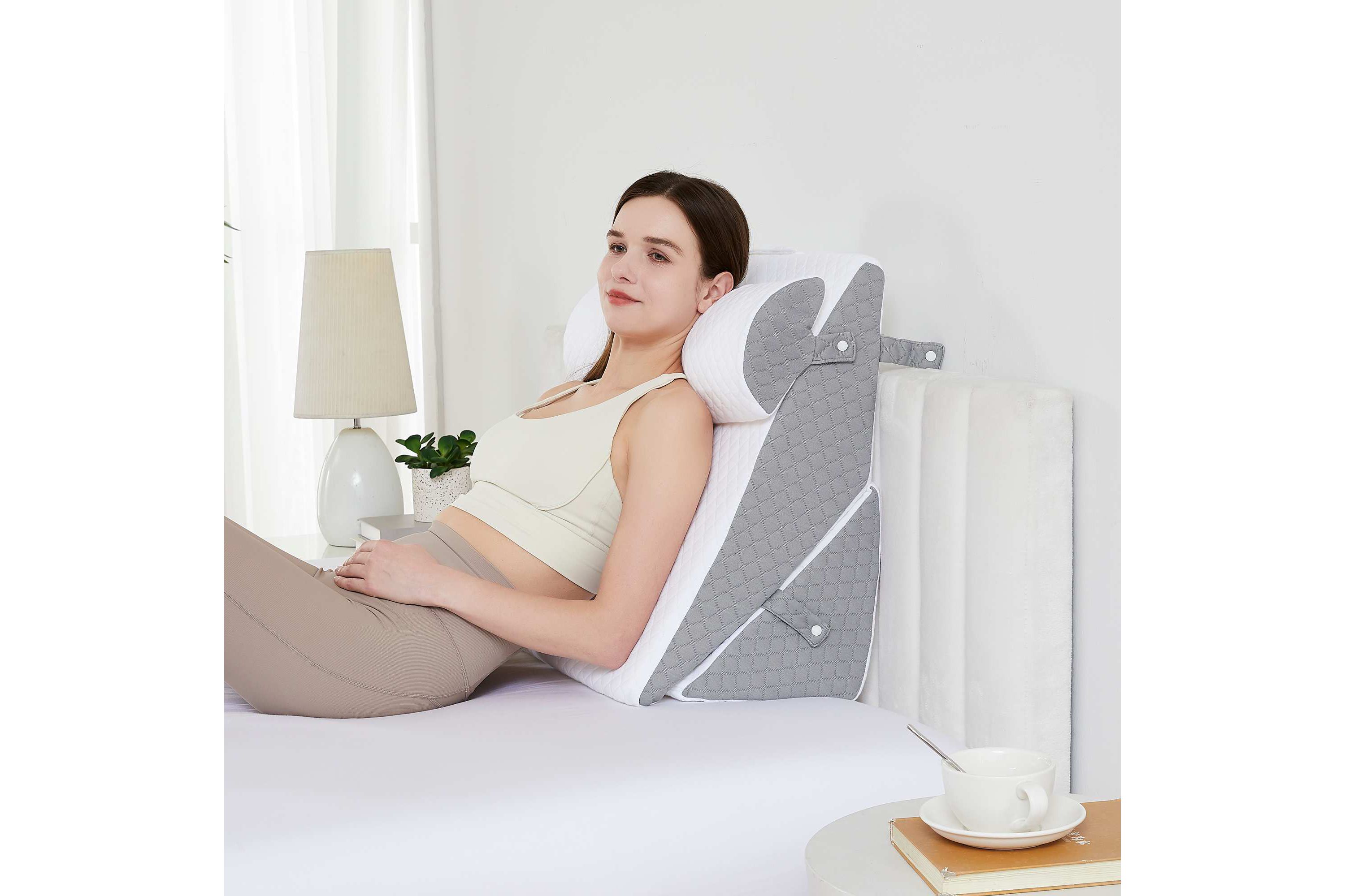 Sweet Home Collection 3 Piece Bed Wedge Pillow Set 22" x 22" x 12"