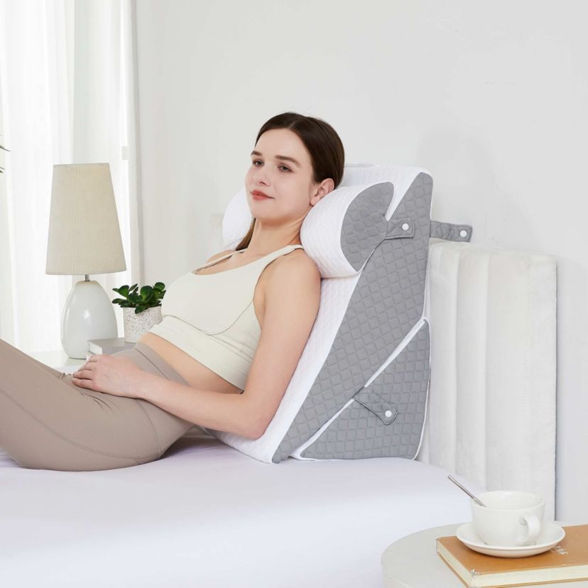 Sweet Home Collection 3 Piece Bed Wedge Pillow Set 22" x 22" x 12"