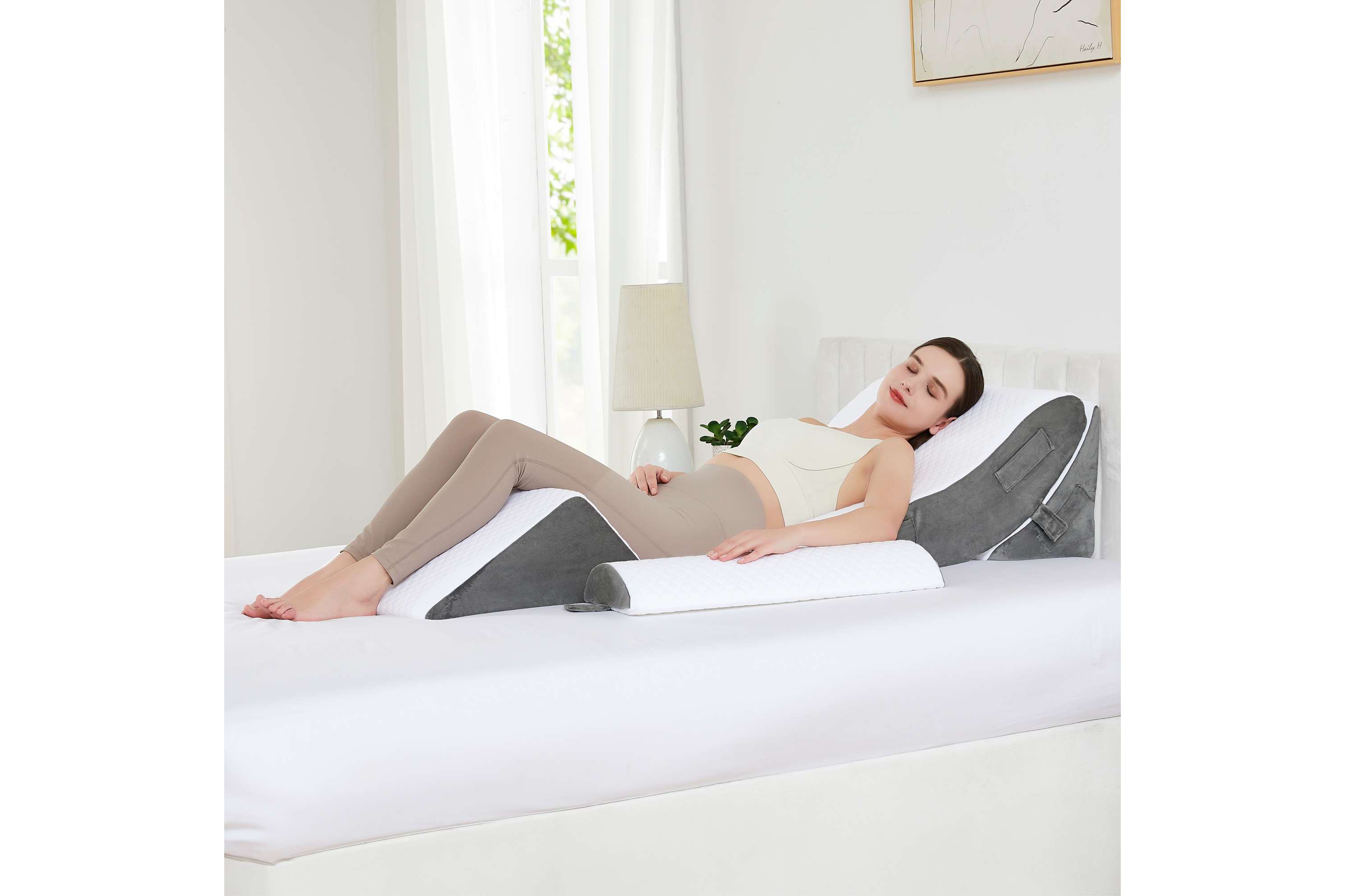 Sweet Home Collection 4 Piece Bed Wedge Pillow Set 27" x 24" x 6"