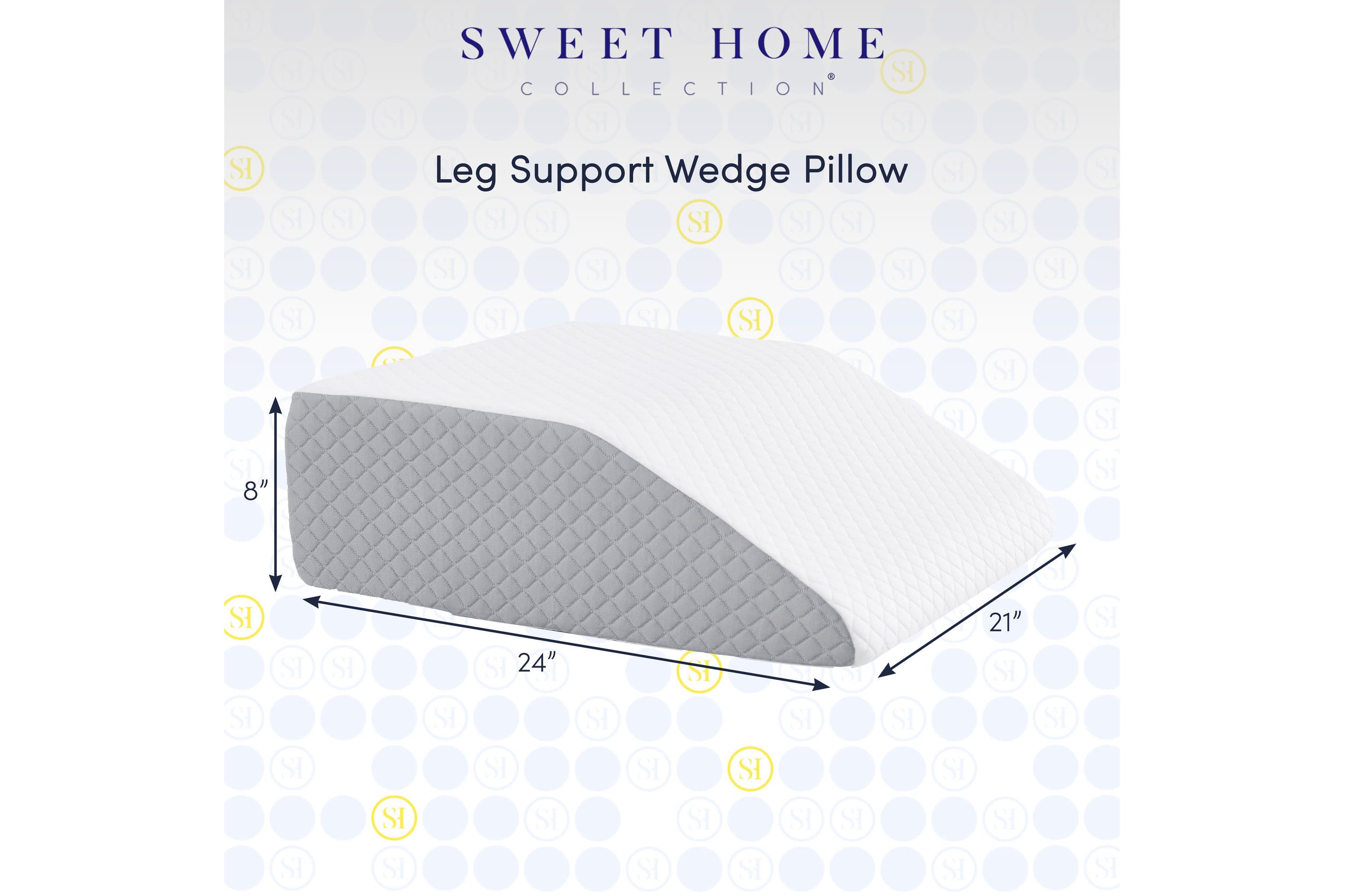 Sweet Home Collection Leg Elevation Bed Wedge Pillow 24" x 21" x 8"