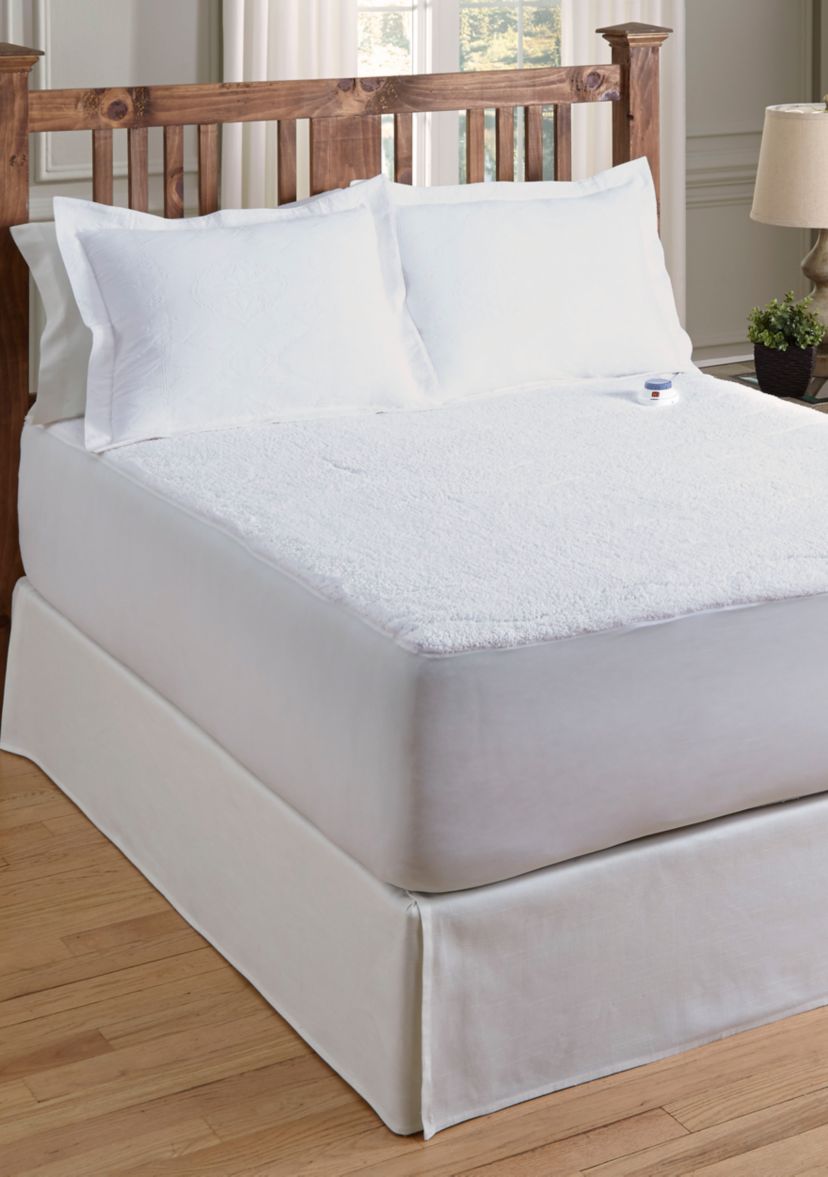 Sherpa Plush Heated Mattress Pad