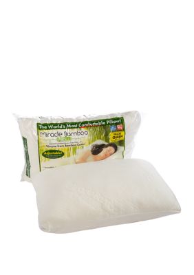 As Seen on TV Miracle Bamboo Pillow, Queen Shredded Memory Foam Pillow with Viscose from Bamboo Cover