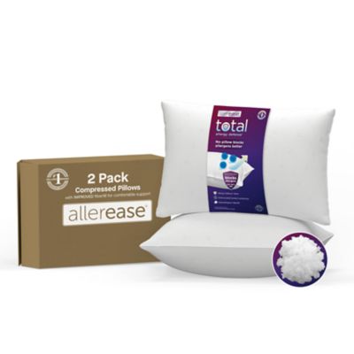 AllerEase Total Allergy Defense Machine Washable Bed Pillow