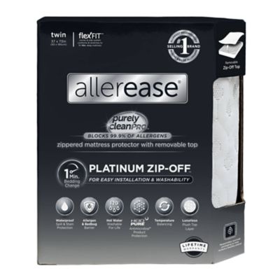 AllerEase Platinum Zip-Off Top Waterproof Mattress Cover Protector