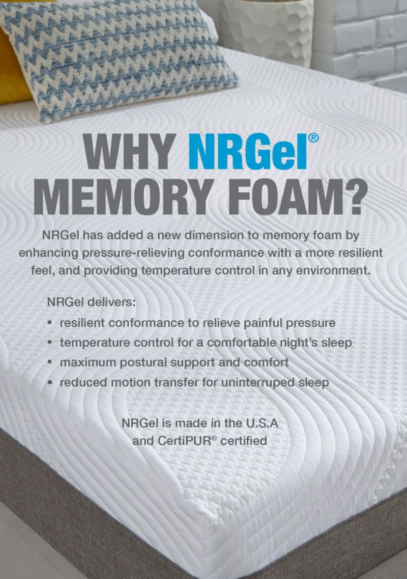 Respond 12 Inch NRGel Memory Foam Mattress