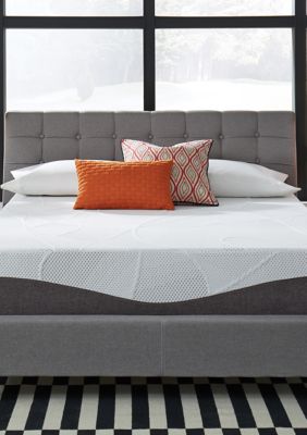 Slumber Solutions Renew 10 Inch Customize Your Comfort Gel Memory Foam Mattress, White, Queen