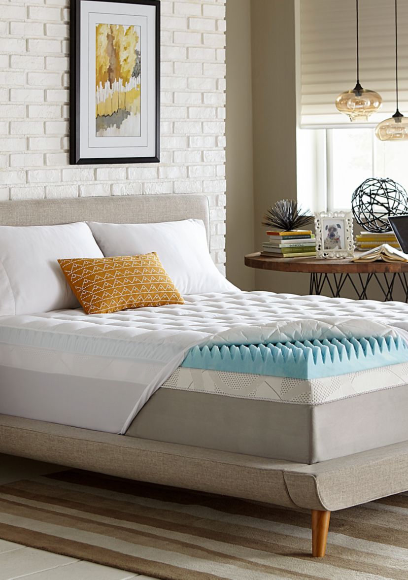 5.5 Inch Textured Gel Memory Foam and Fiber Topper