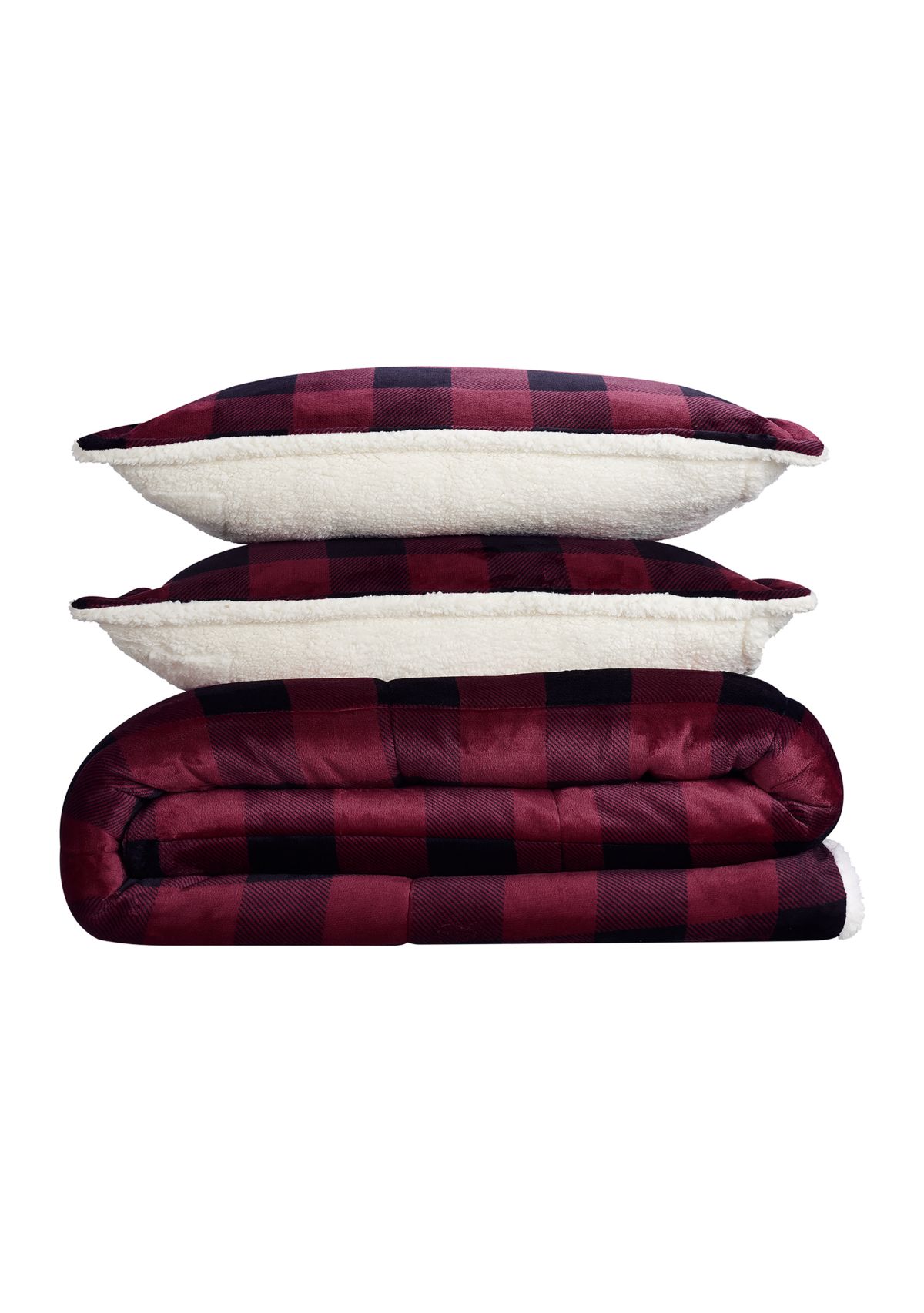 Buffalo Plaid 3 Piece Comforter Set