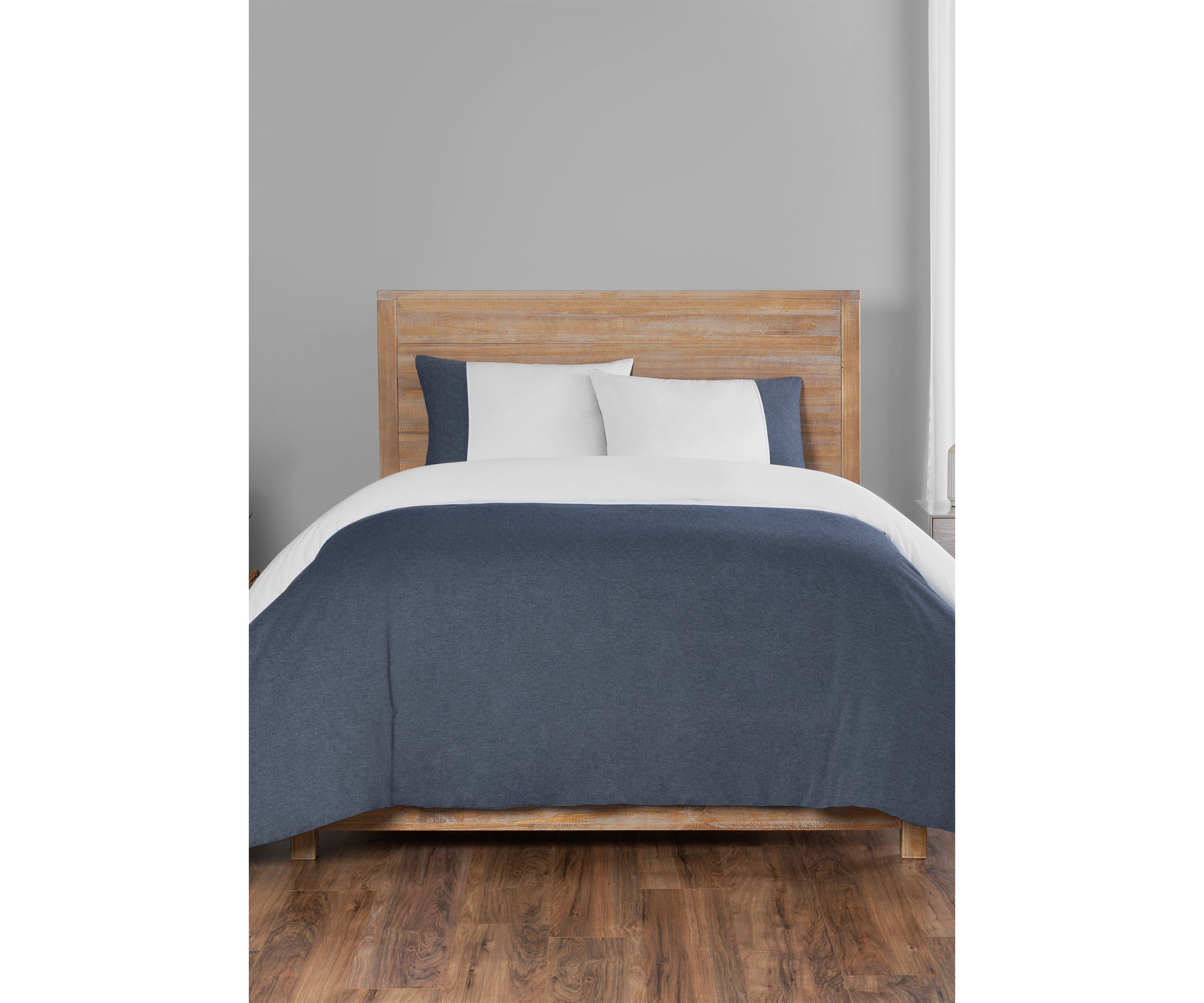 Kinsley Chambray Color Block 3 Piece Duvet Set