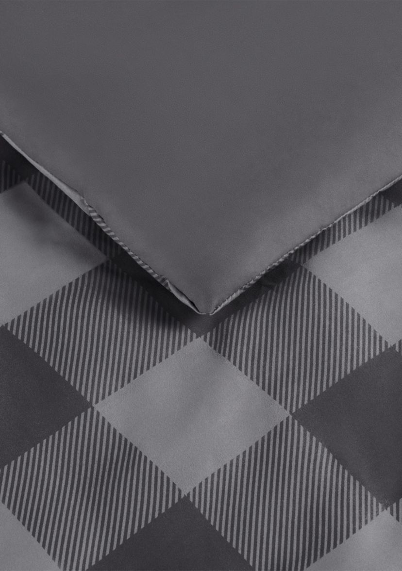 Simply Clean Alex Buffalo Check Plaid Antimicrobial Complete Bedding Set with Sheets