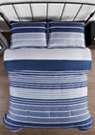 Simply Clean Conrad Variegated Stripe Antimicrobial Complete Bedding Set with Sheets