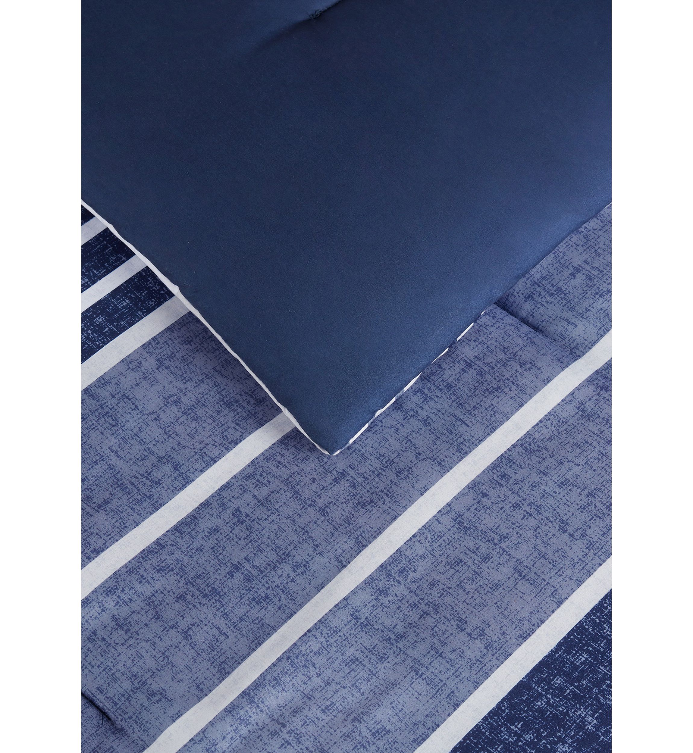 Simply Clean Conrad Variegated Stripe Antimicrobial Complete Bedding Set with Sheets