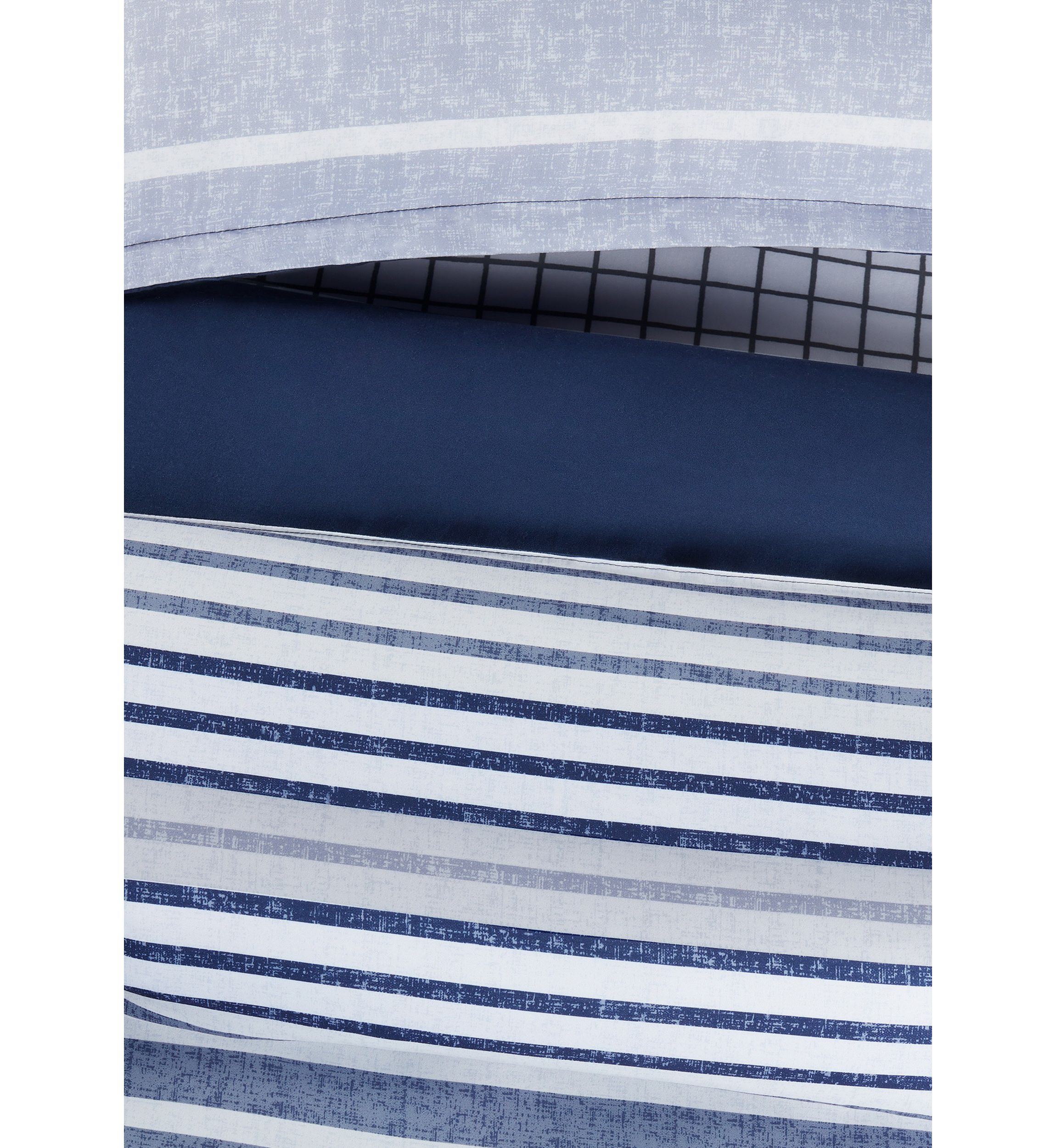 Simply Clean Conrad Variegated Stripe Antimicrobial Complete Bedding Set with Sheets
