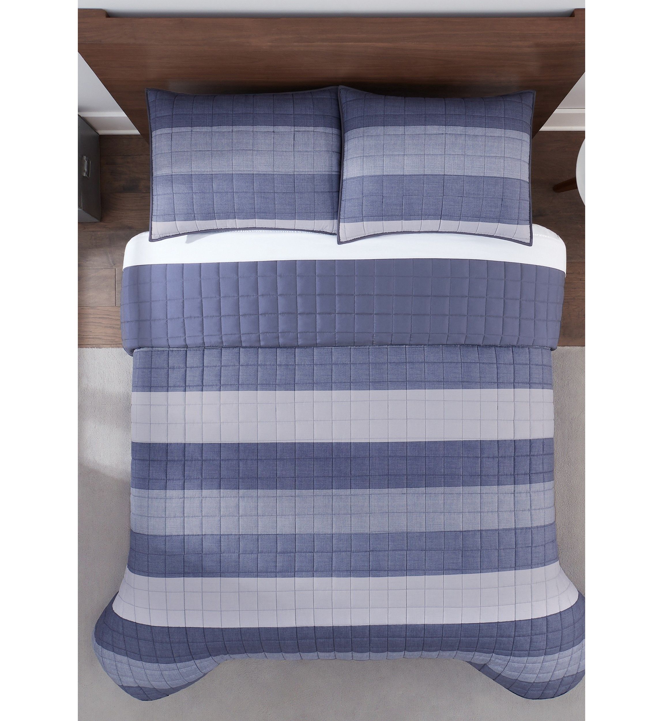 Simply Comfort Billy Textured Stripe Quilt Set