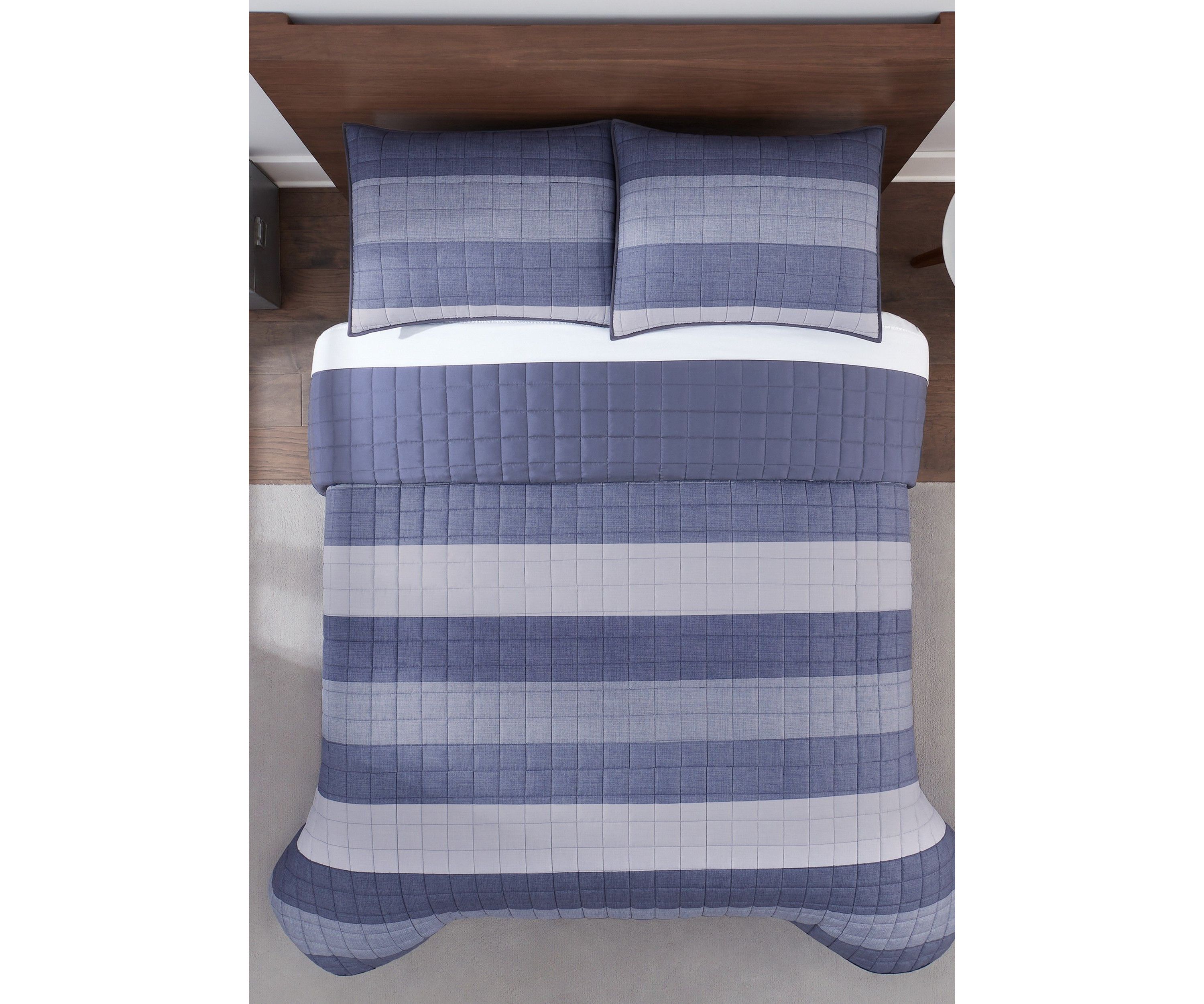 Simply Comfort Billy Textured Stripe Quilt Set
