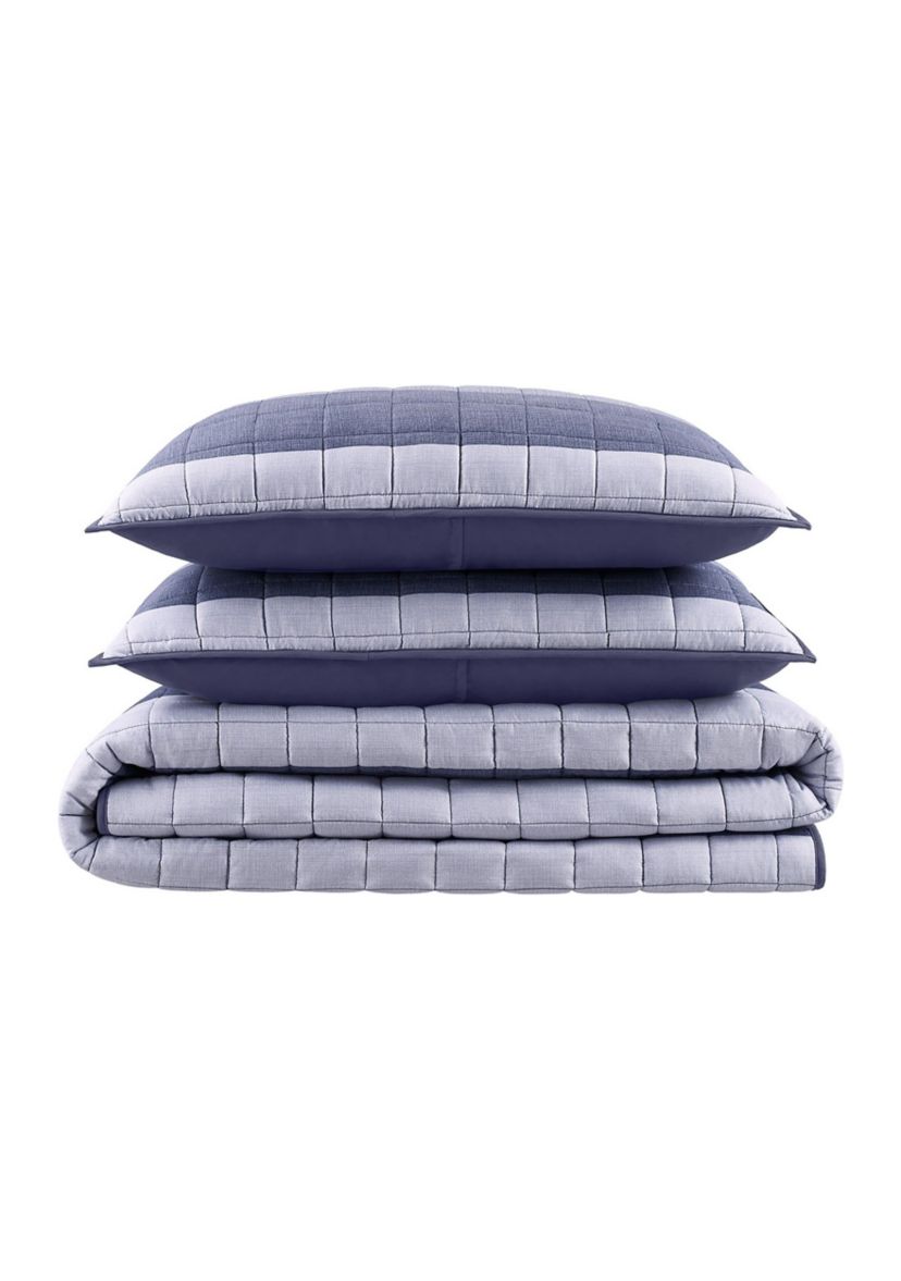 Simply Comfort Billy Textured Stripe Quilt Set