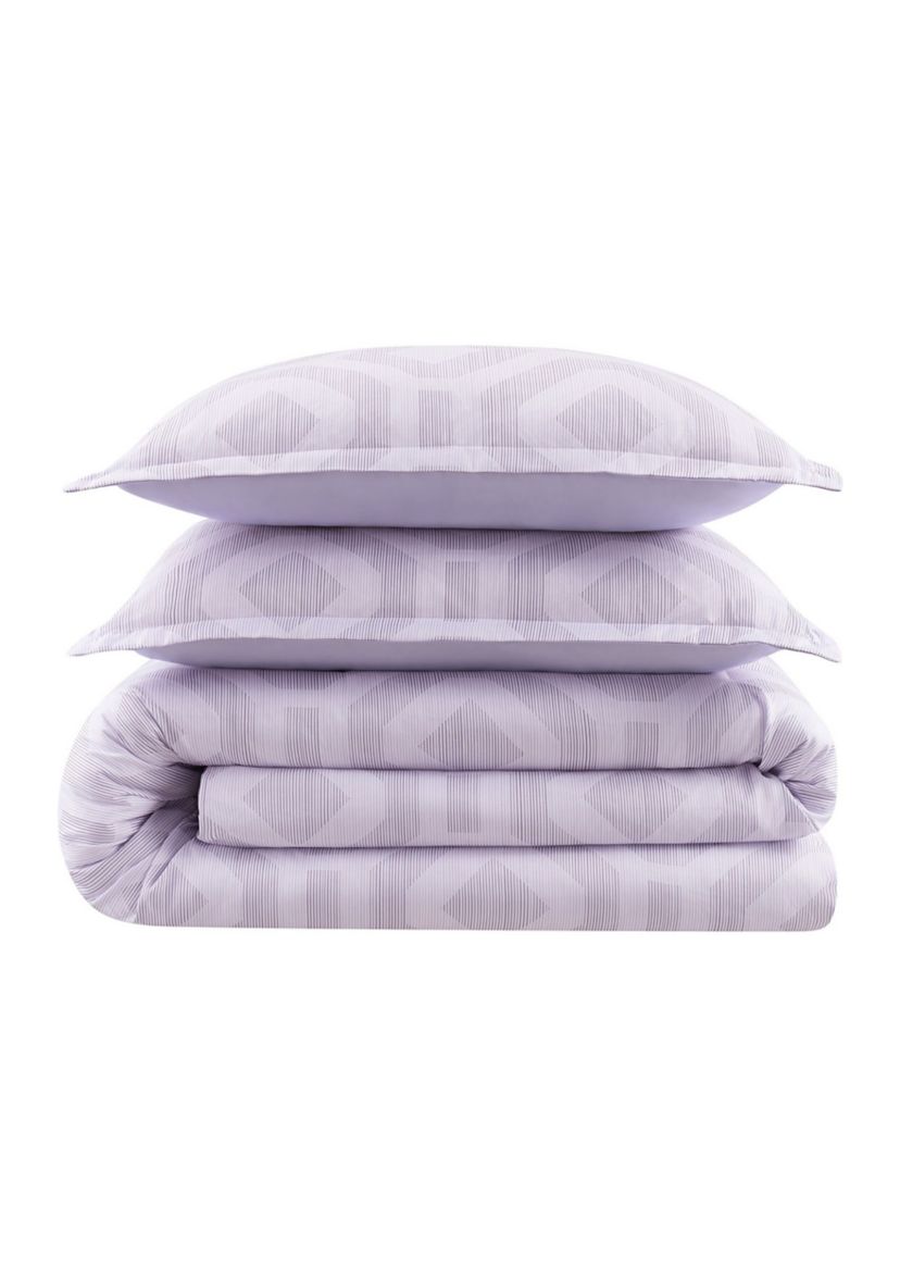 Simply Clean Skyler Textured Geometric Antimicrobial Comforter Set