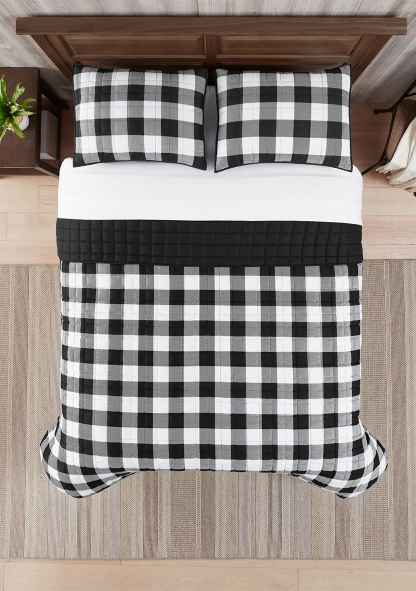 Simply Comfort Alex Buffalo Check Plaid Printed Quilt Set