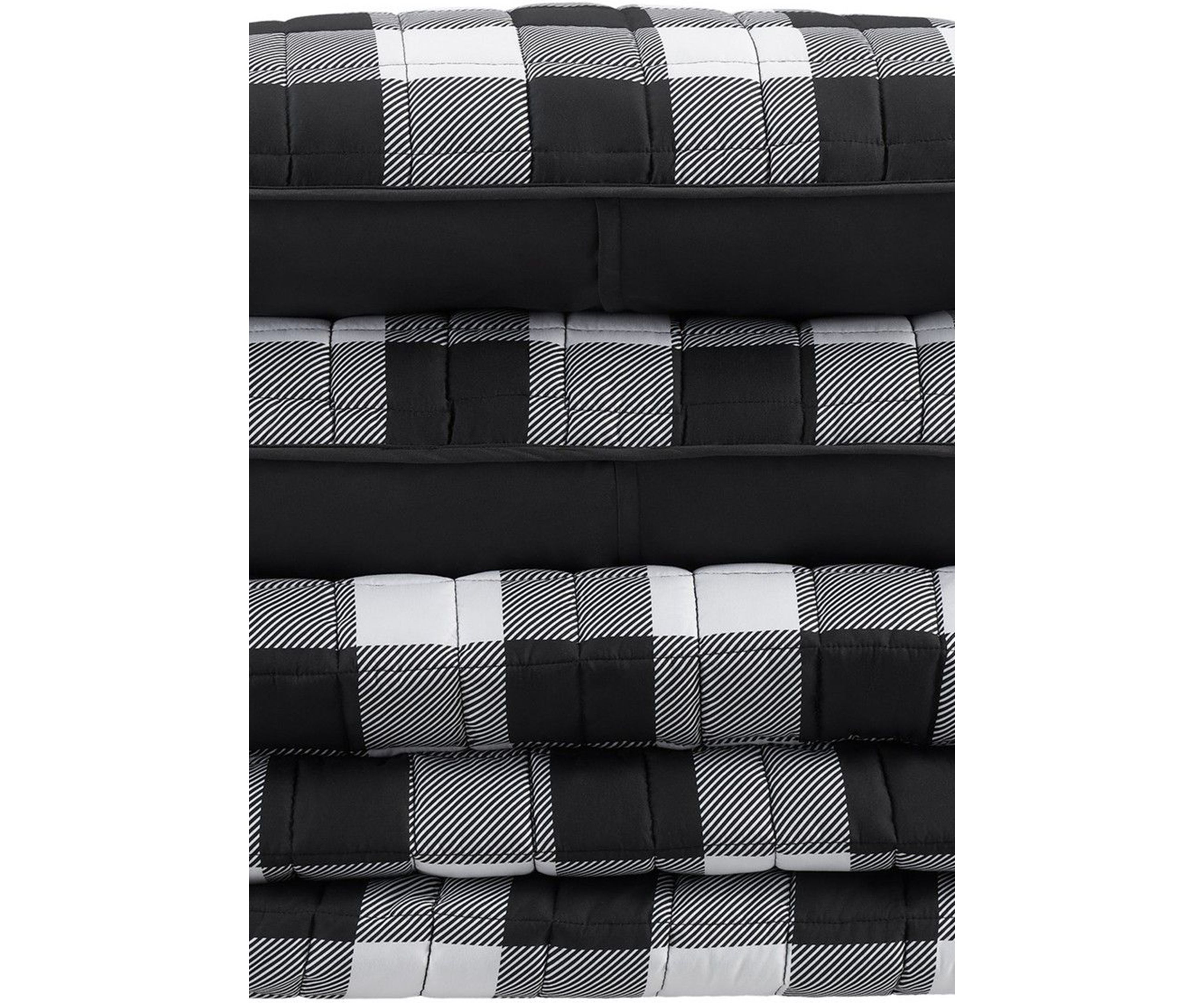 Simply Comfort Alex Buffalo Check Plaid Printed Quilt Set