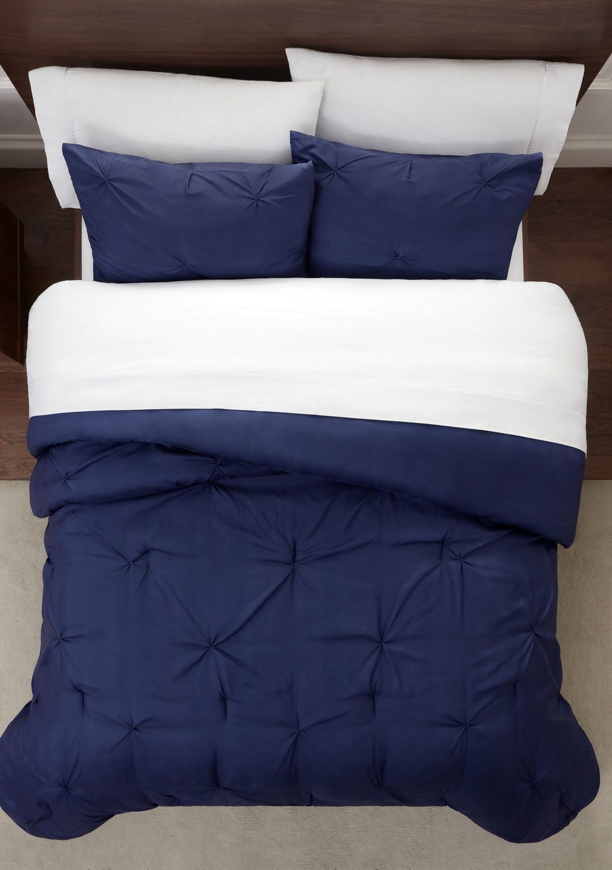 Simply Clean Antimicrobial Pleated Comforter Set