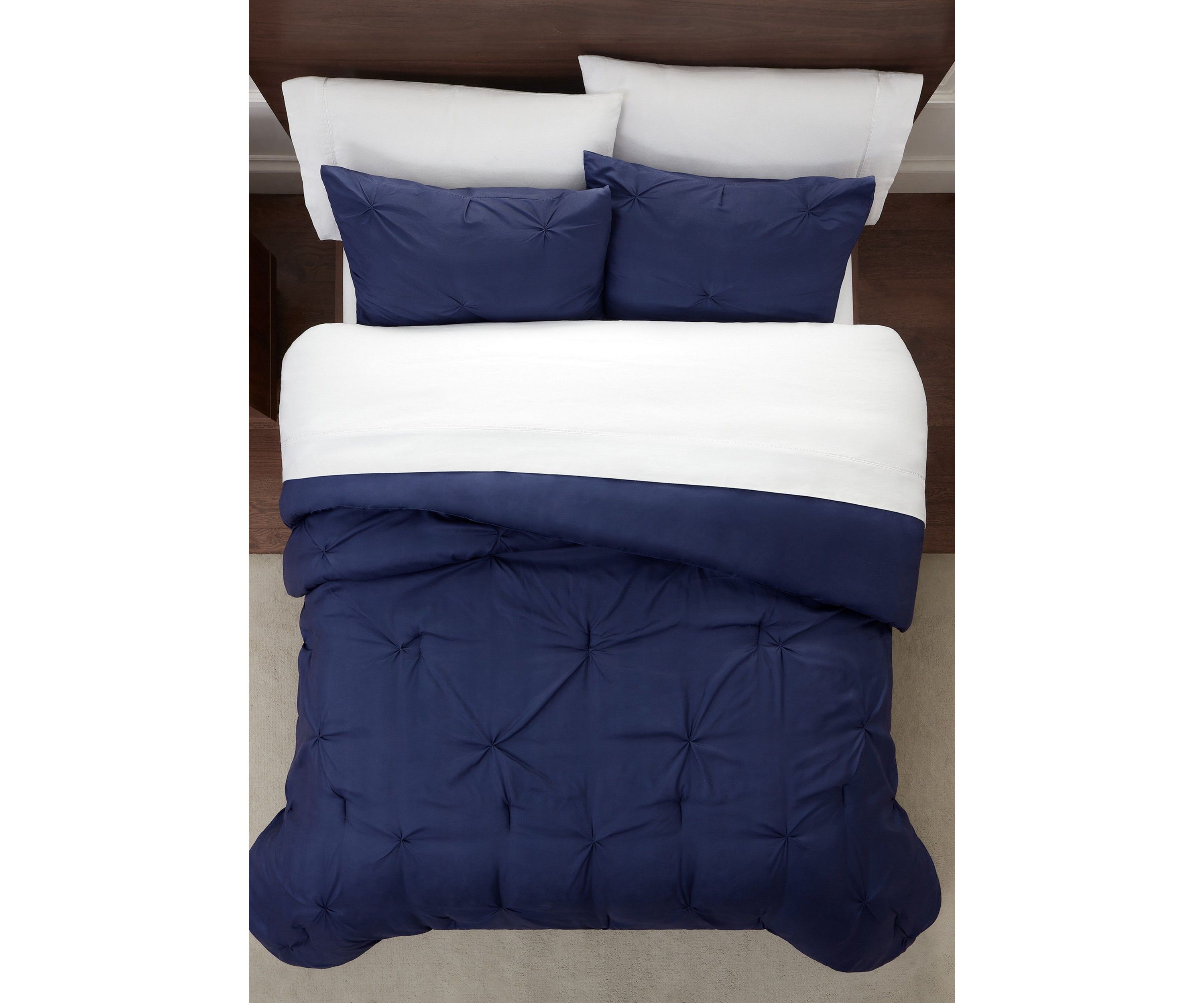 Simply Clean Antimicrobial Pleated Comforter Set