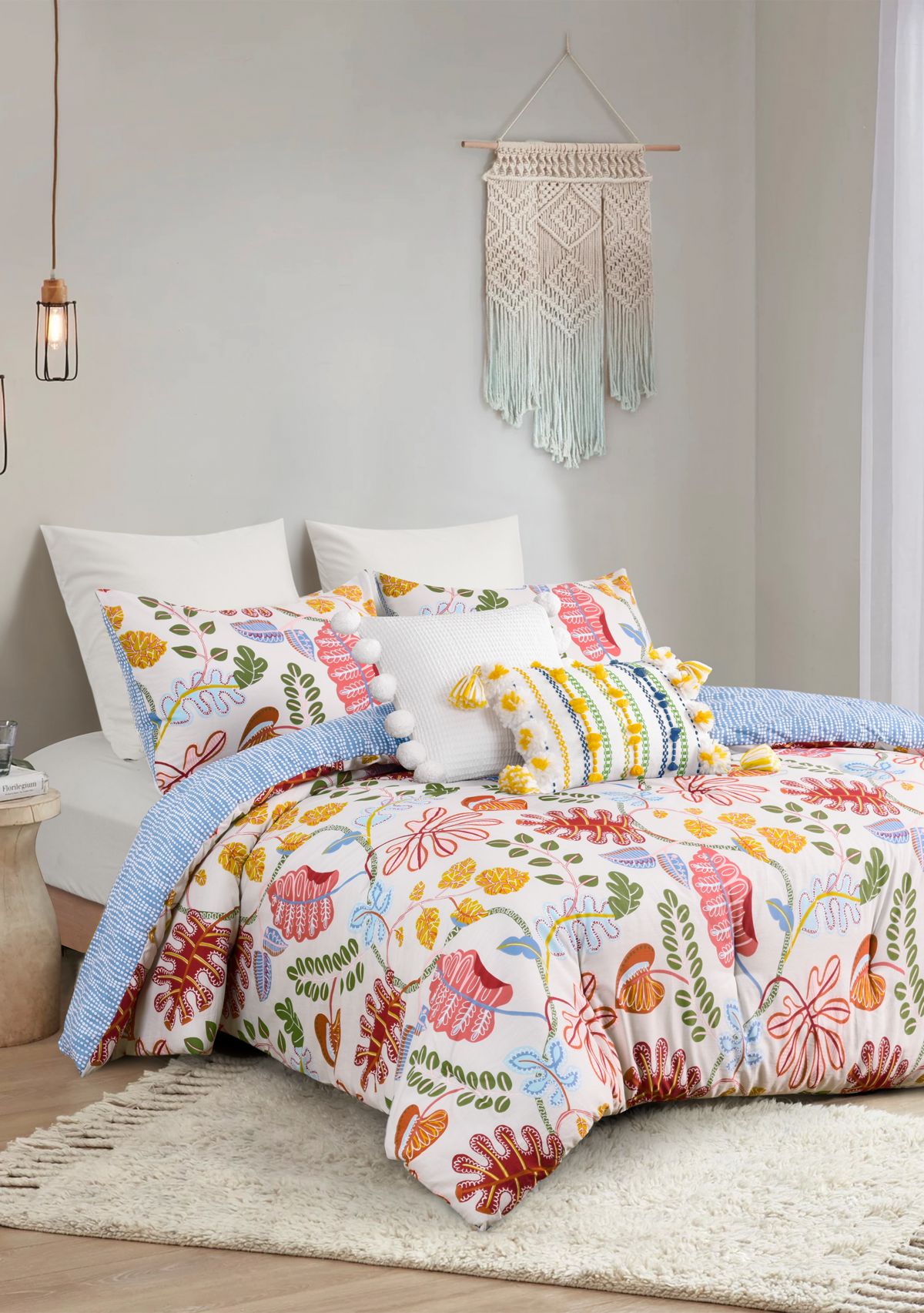 Tropical Leaf 3-Piece Comforter Set