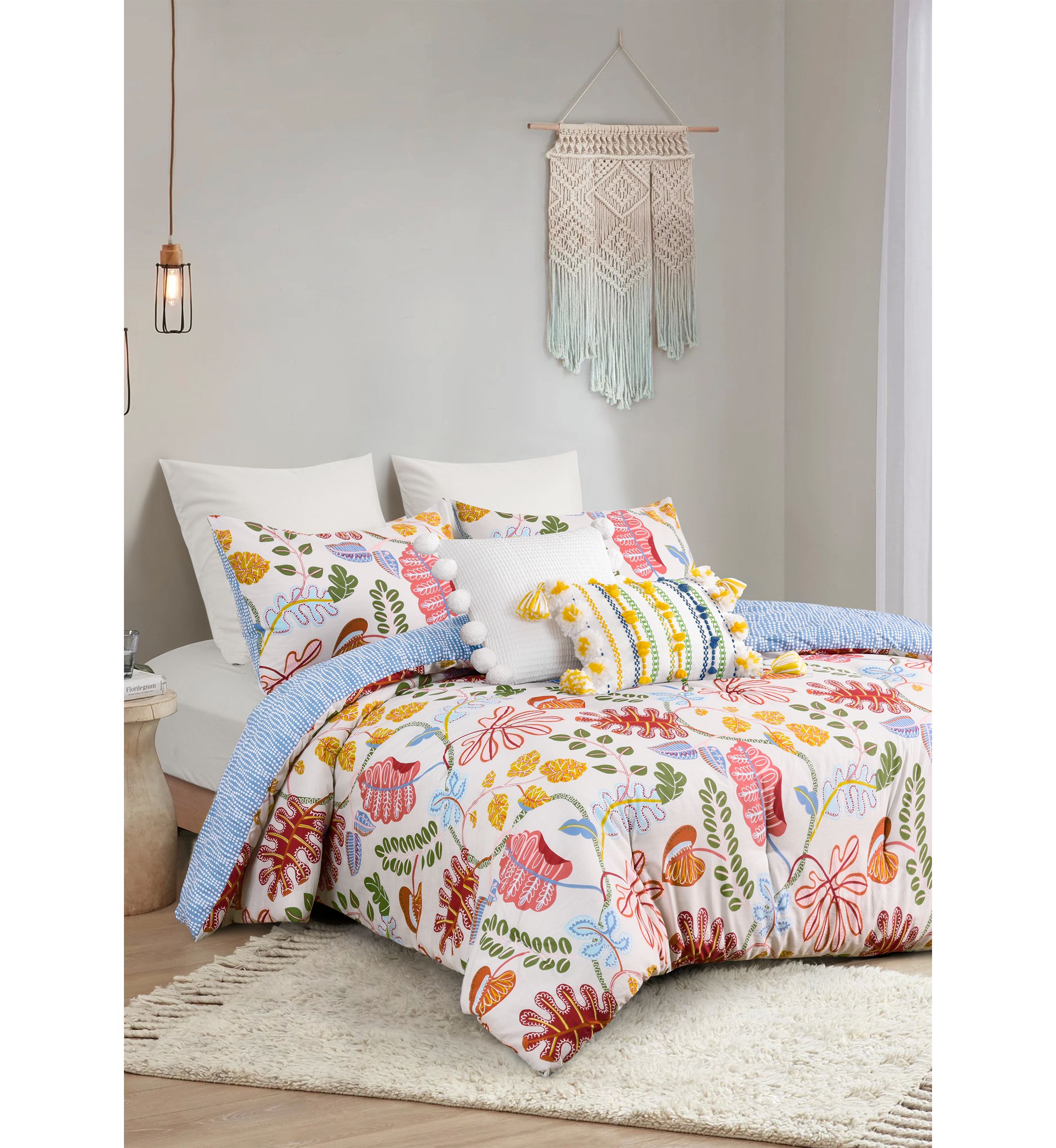 Tropical Leaf 3-Piece Comforter Set