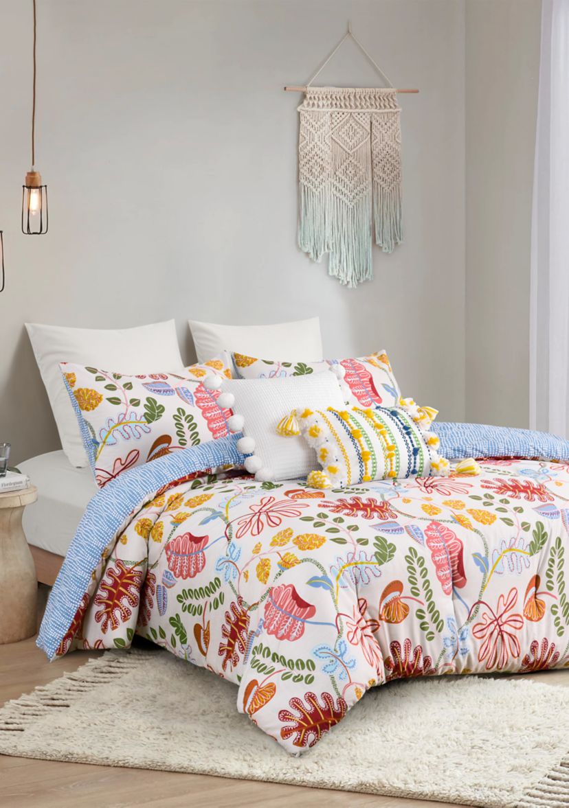 Tropical Leaf 3-Piece Comforter Set