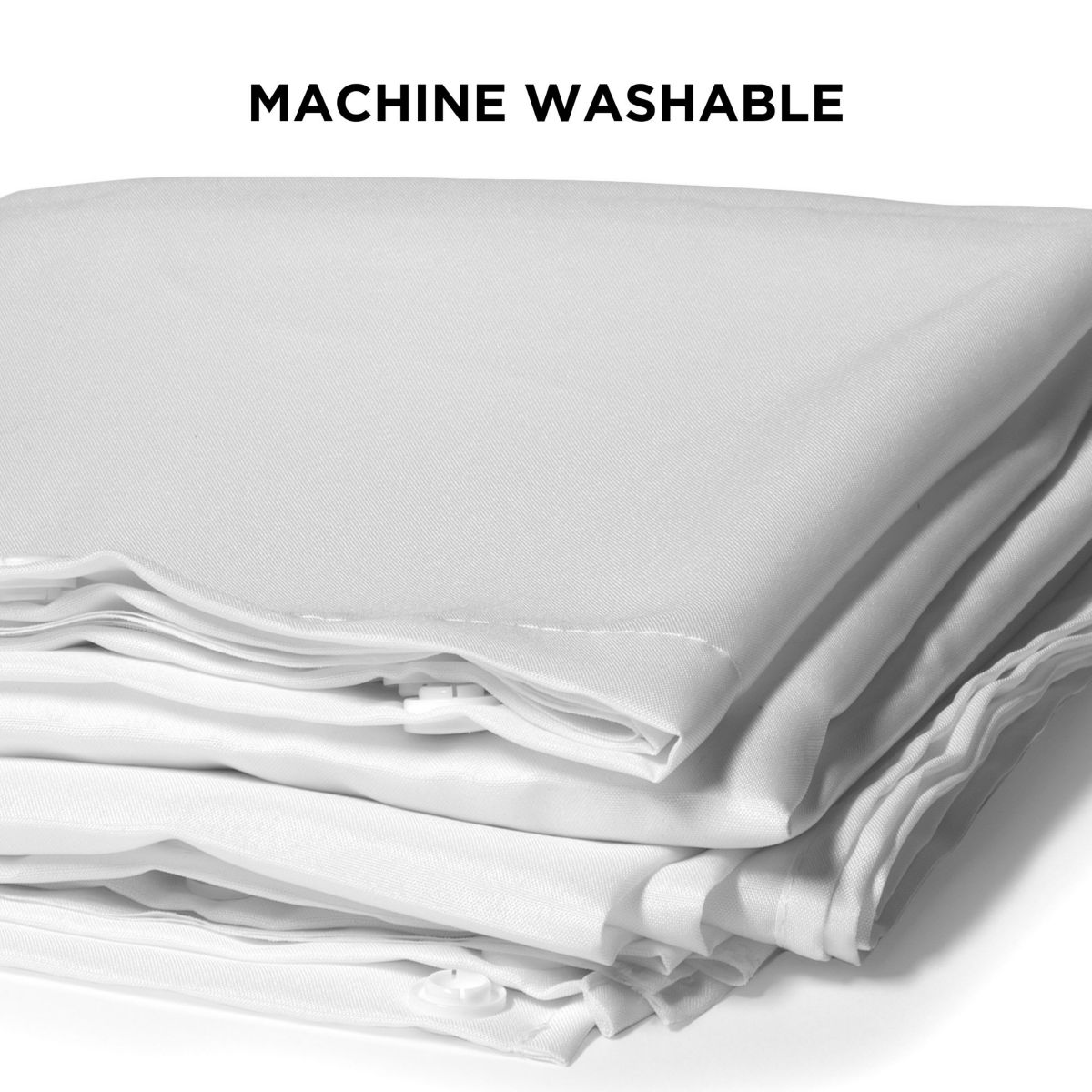 Hookless Its A Snap Shower Curtain Replacement Liner, Fabric Shower Curtain Liner with Magnets, Hookless Curtain with No Sheer Window