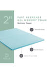 Dream Collection 2-Inch Fast Response Gel Memory Foam Topper