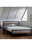 Open Frame Metal & Wood Platform Bed Frame 