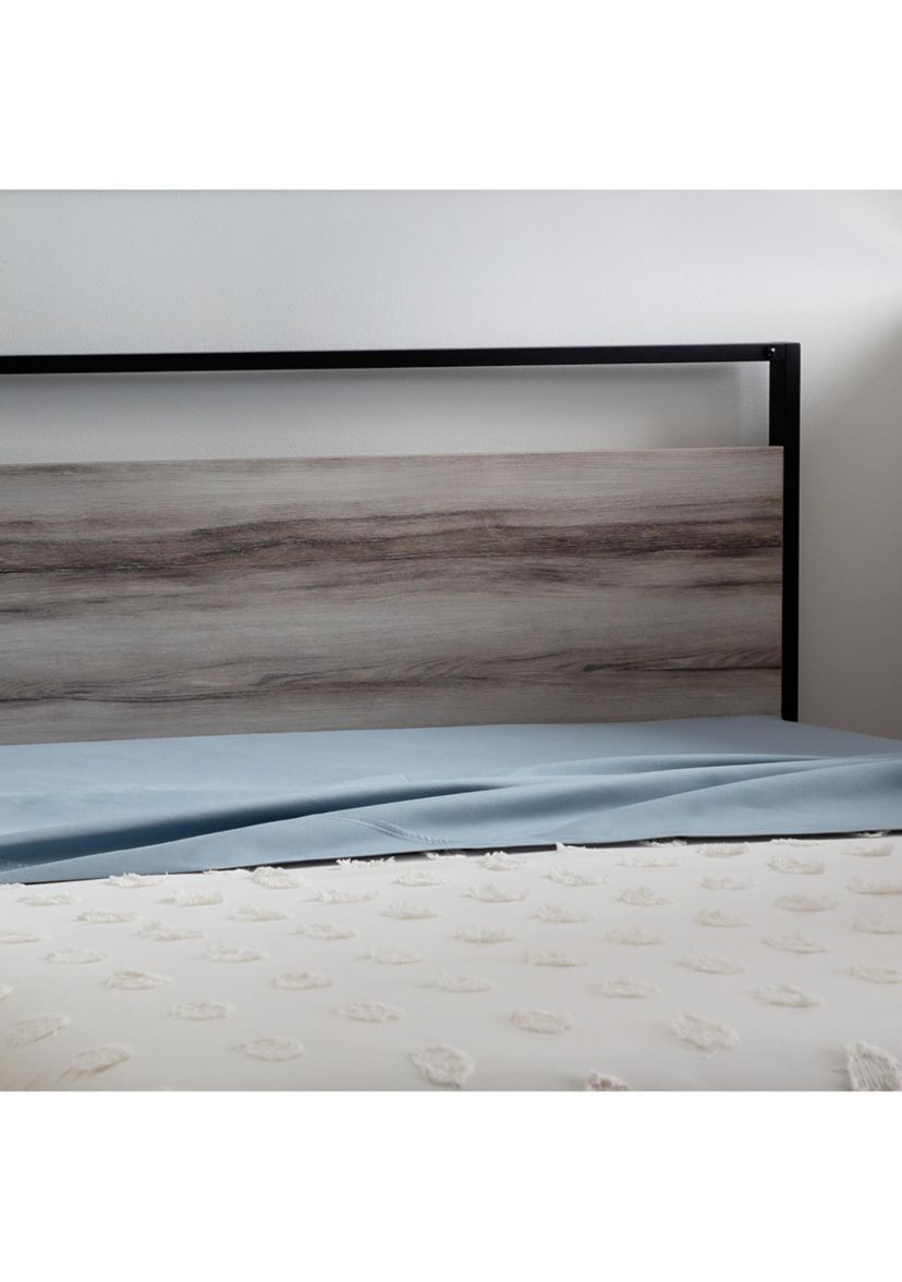 Open Frame Metal & Wood Platform Bed Frame 