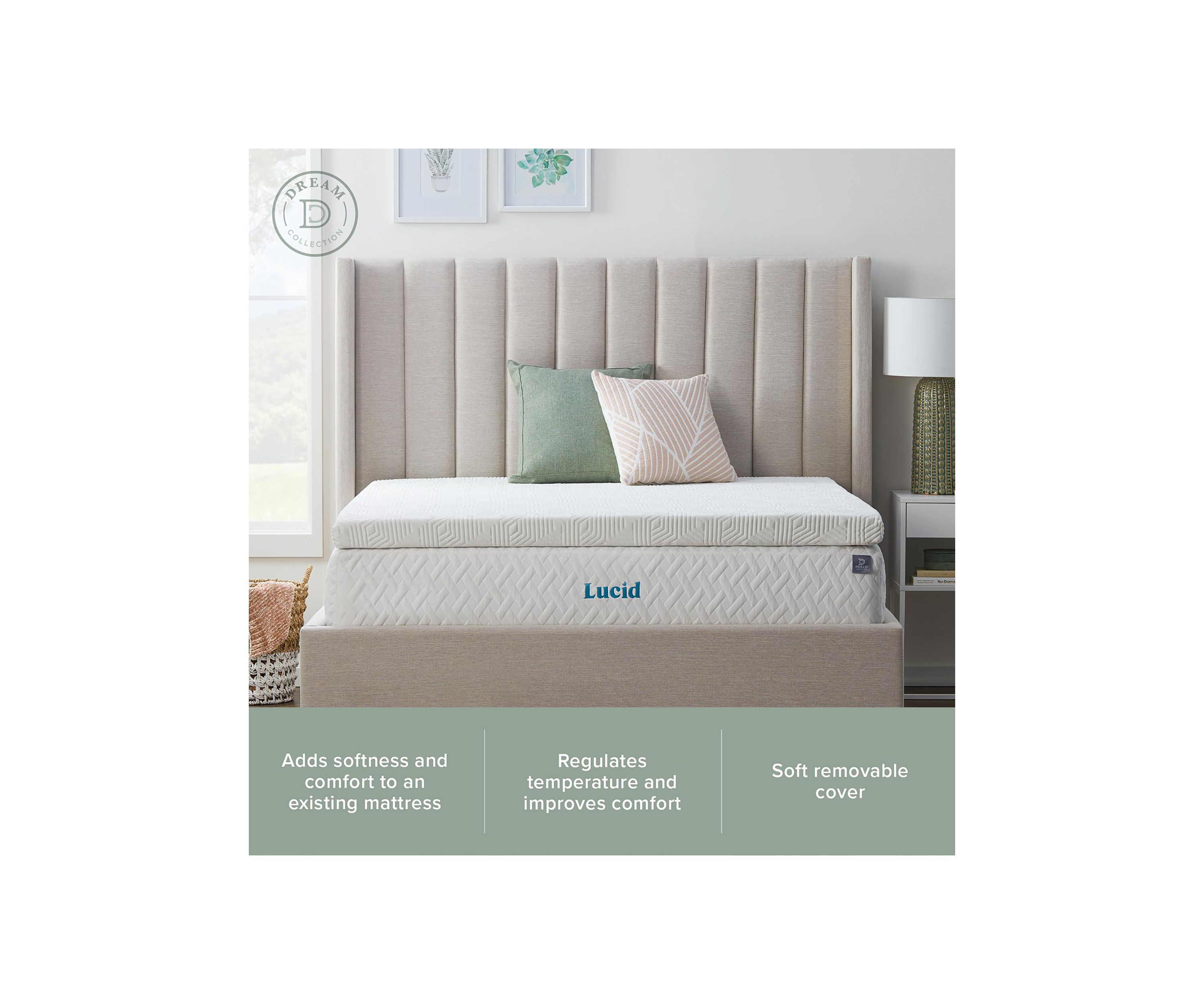 2 Inch Gel Memory Foam Topper with Cover