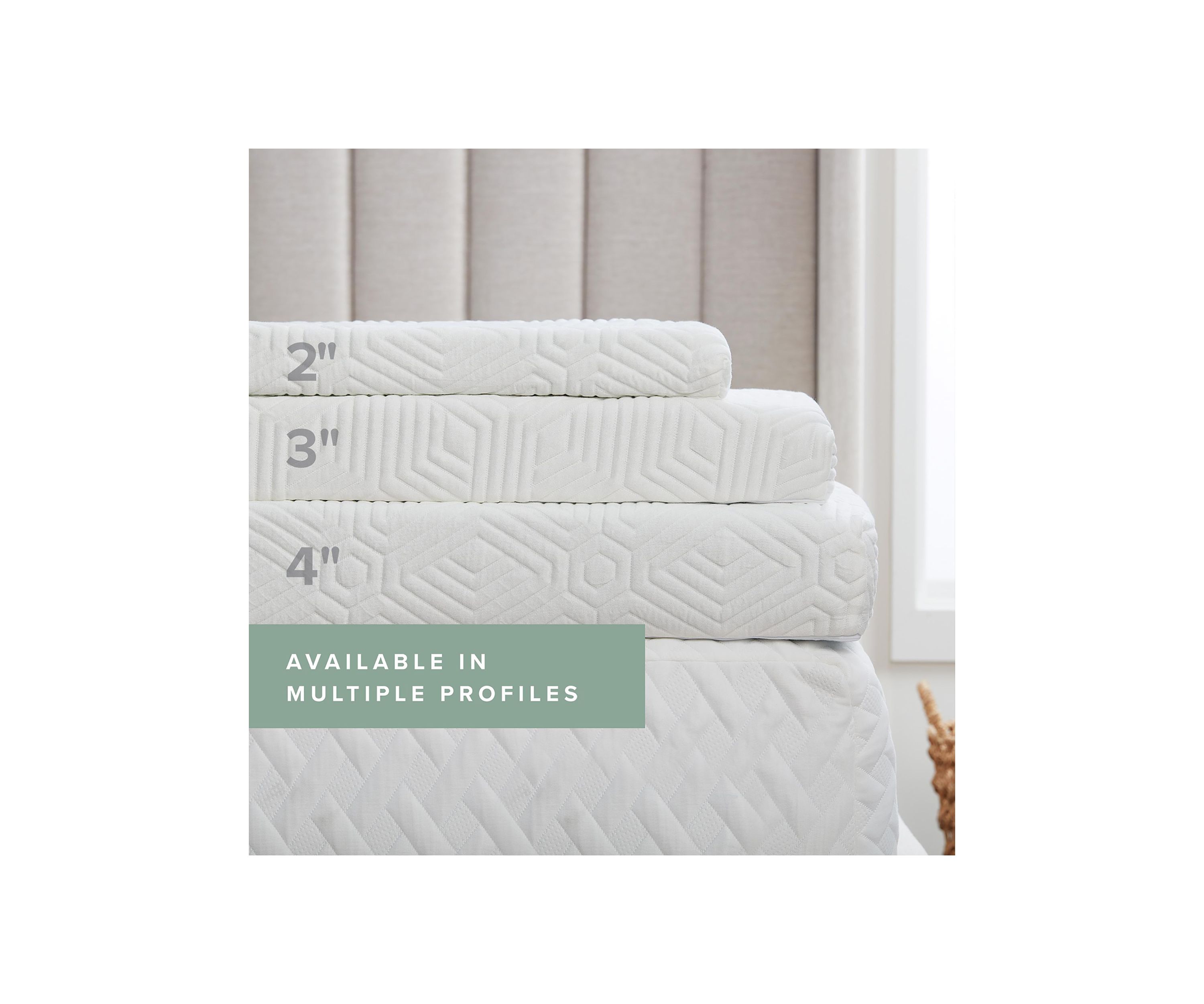 2 Inch Gel Memory Foam Topper with Cover