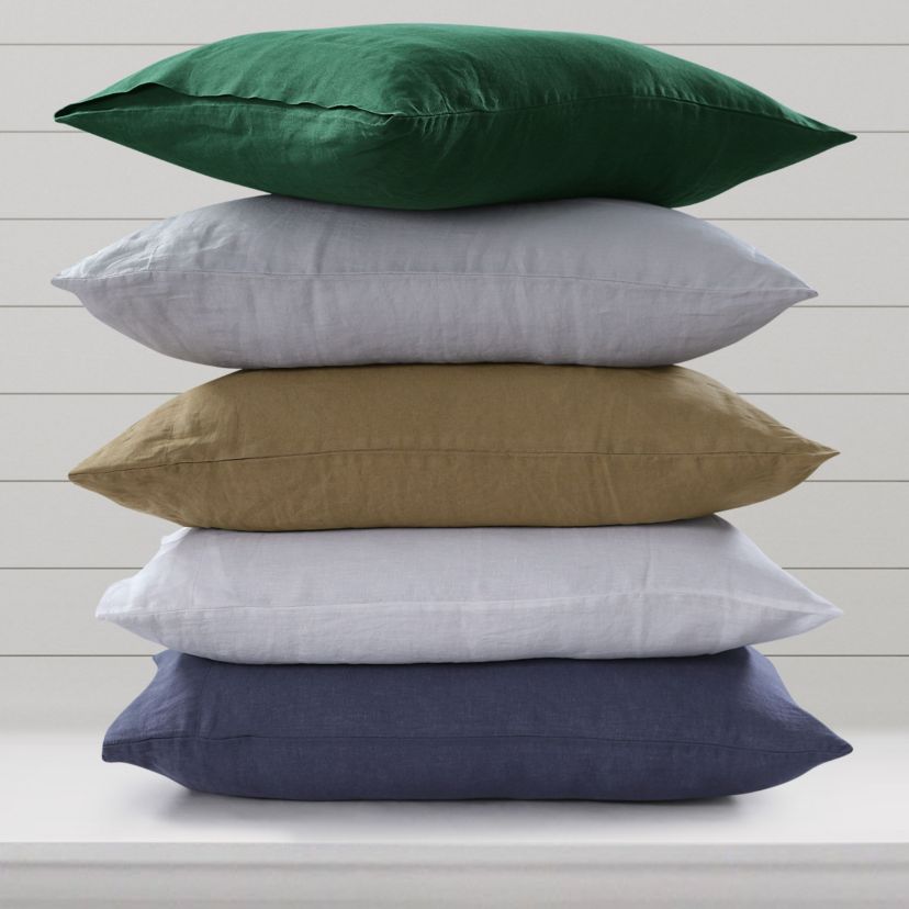 European Garment Washed Linen Pillowcase Set