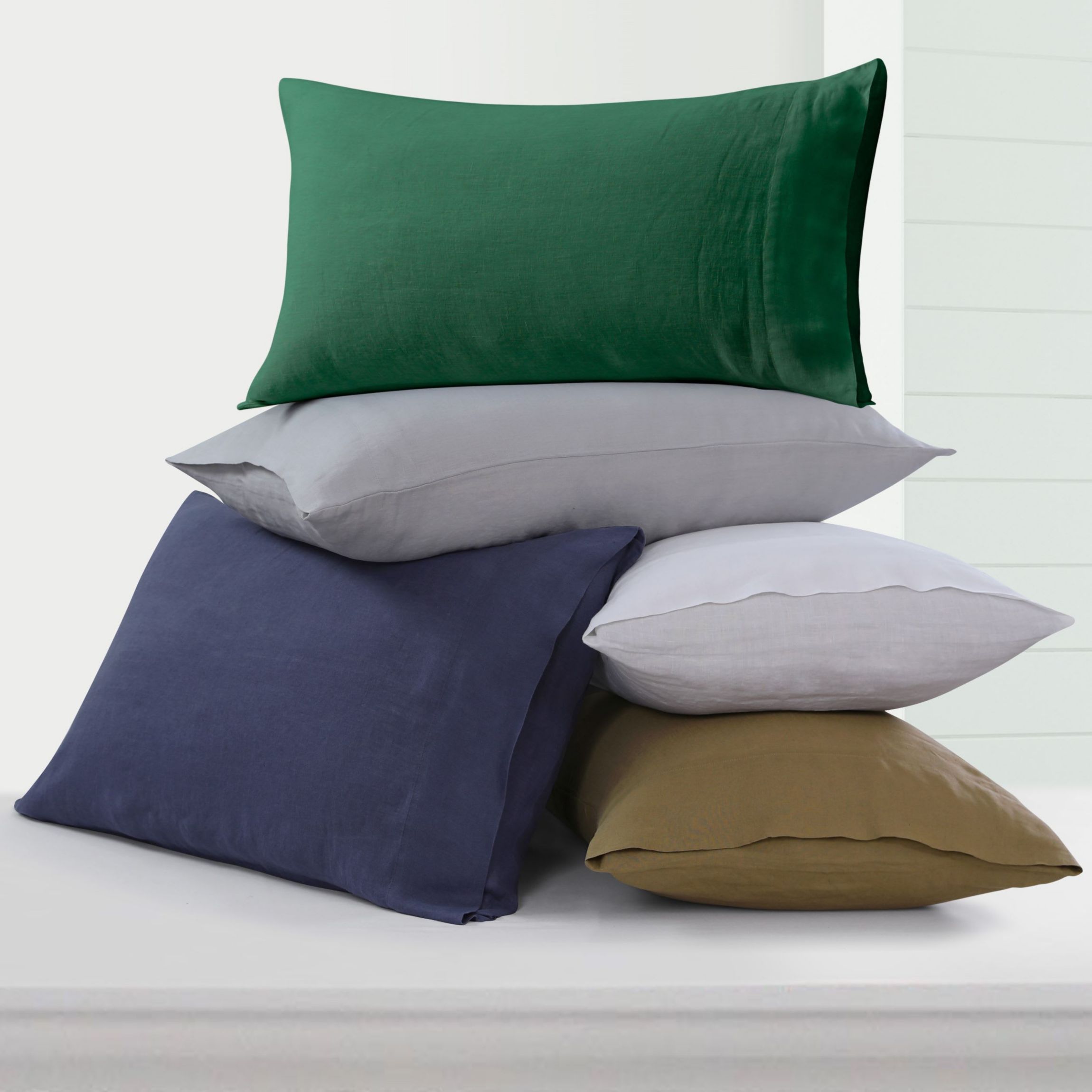 European Garment Washed Linen Pillowcase Set