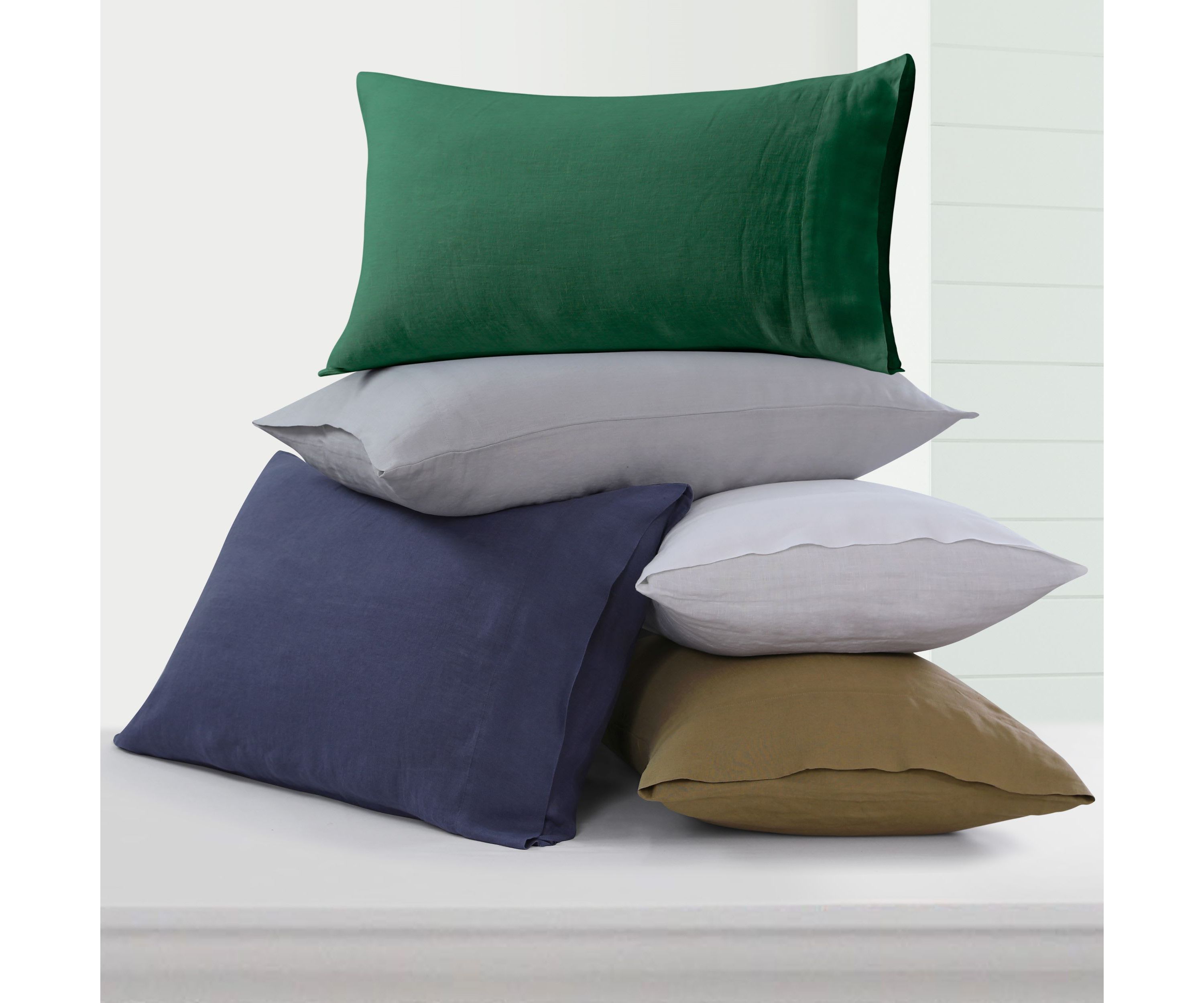 European Garment Washed Linen Pillowcase Set