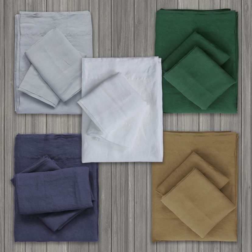 European Garment Washed Linen Pillowcase Set