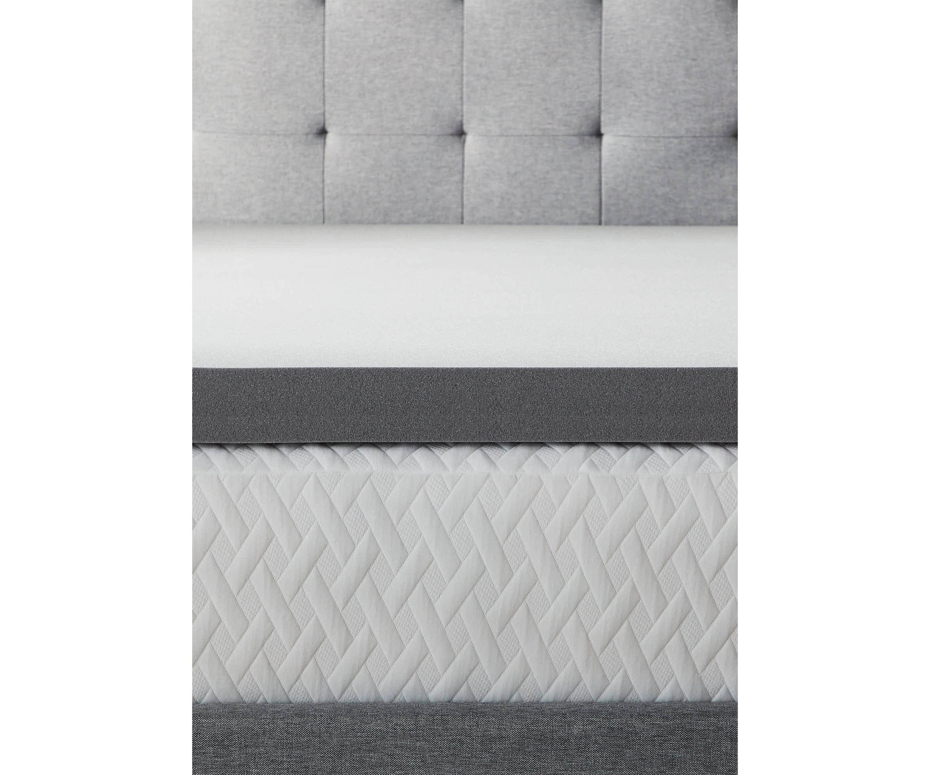 Dream Collection 3 Inch Bamboo Charcoal Memory Foam Topper