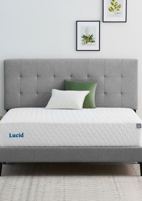 LUCID Dream Collection 10 in Gel Memory Foam Mattress, White, Twin X-Large -  0840008312558