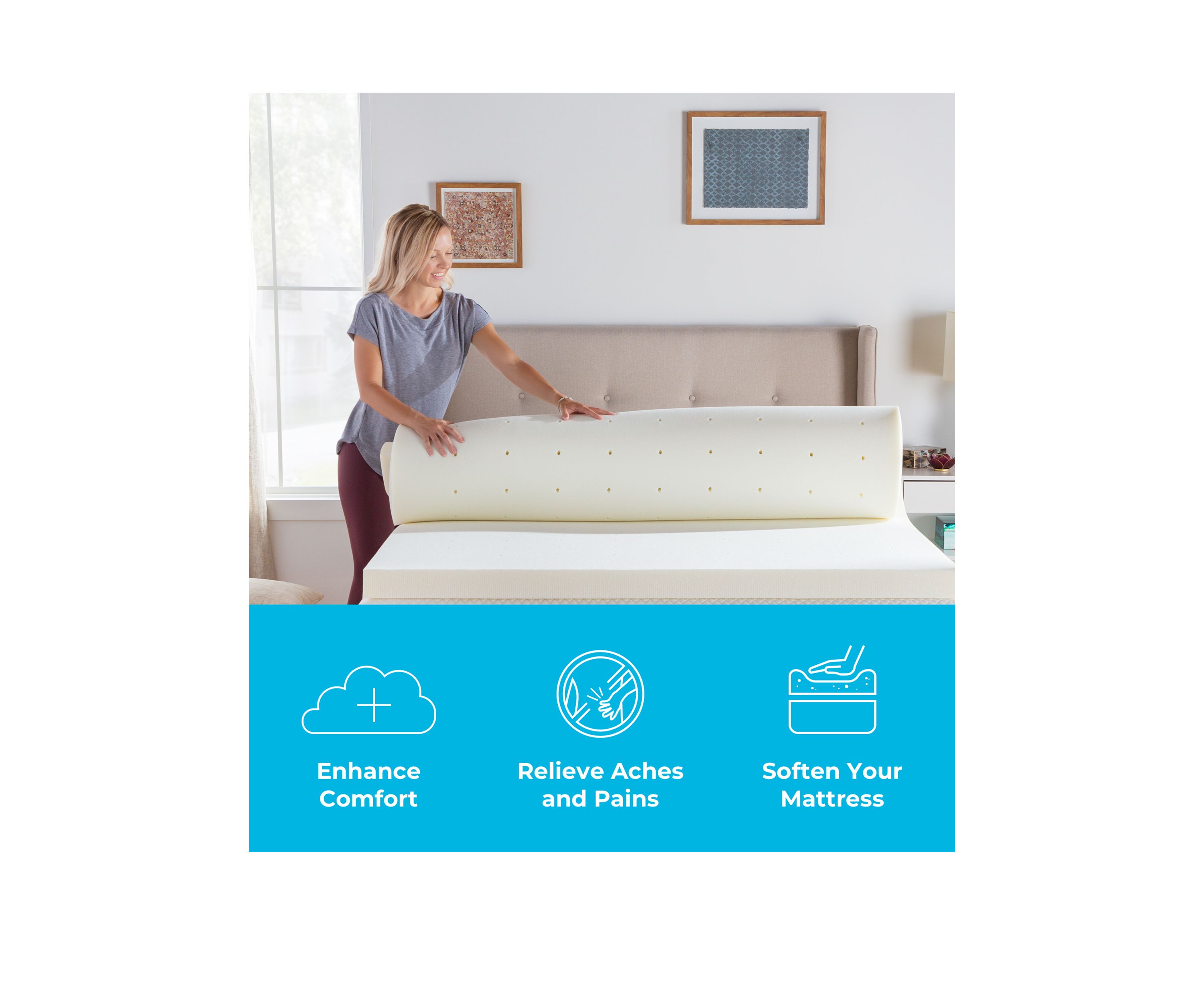 Signature 3 Inch SupportRight Foam Mattress Topper