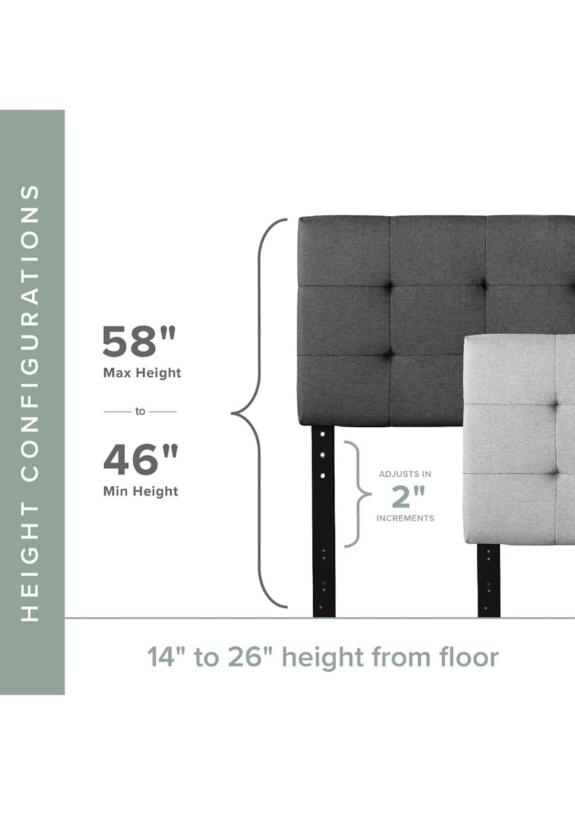 Square Tufted Mid-Rise Headboard