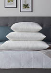 2 Pack Fiber and Shredded Foam Pillow with Zippered Inner Cover