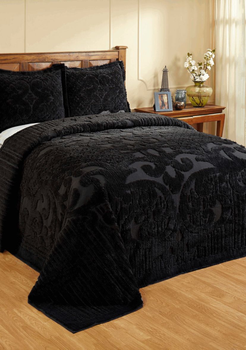 Ashton Collection Medallion Design 100% Cotton Tufted Unique Luxurious Bedspread