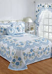 Bloomfield Collection Floral Design 100% Cotton Tufted Unique Luxurious Bedspread