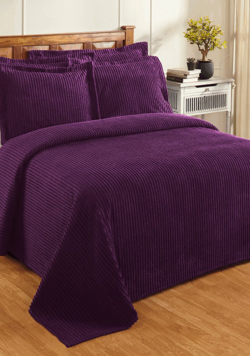 Jullian Collection Bold Stripes Design 100% Cotton Tufted Unique Luxurious Bedspread