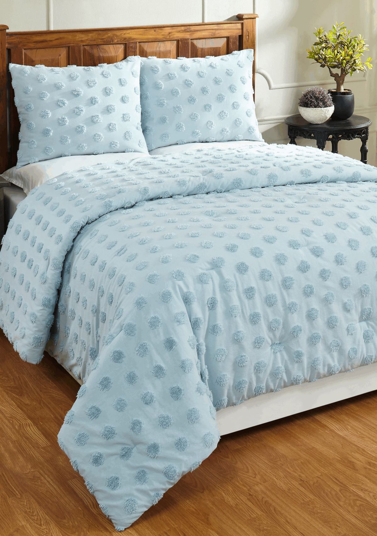 Athenia Comforter Set 100% Cotton Tufted Unique Luxurious Soft Plush Chenille